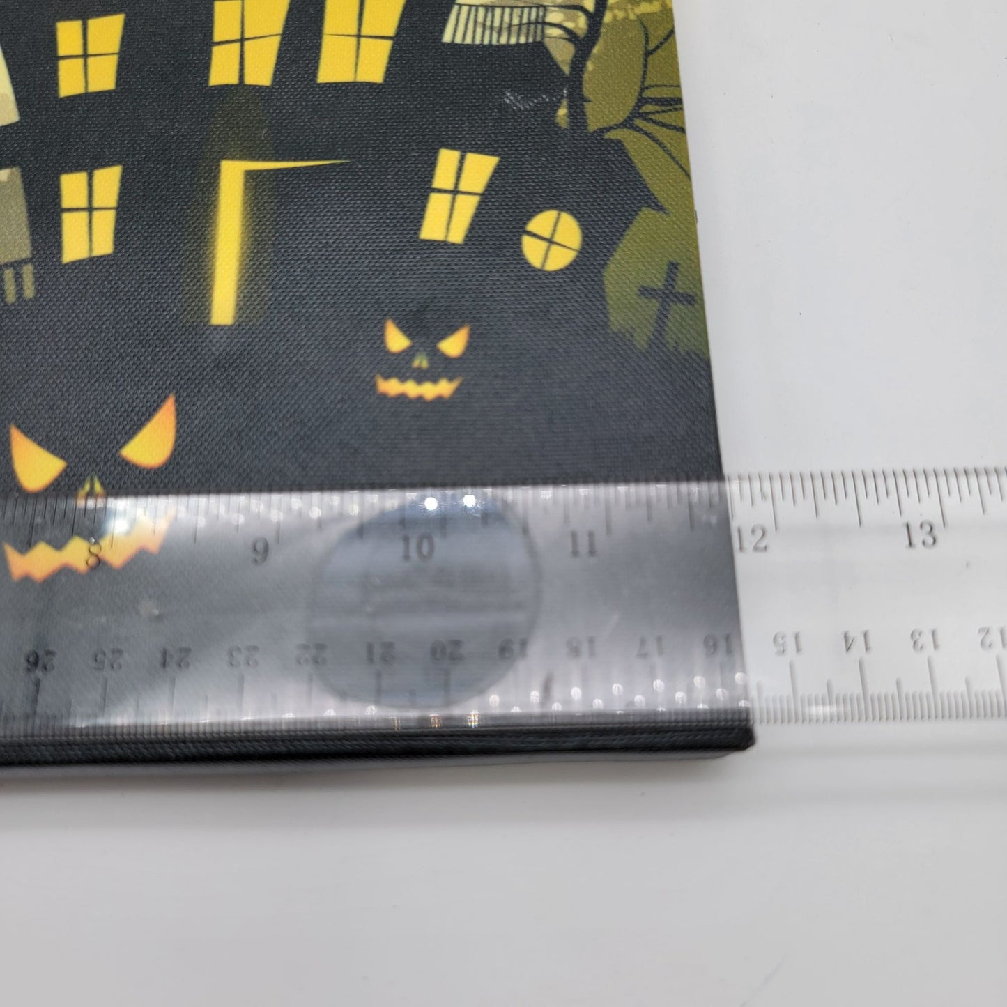 Halloween LED Haunted House Canvas Wall Art