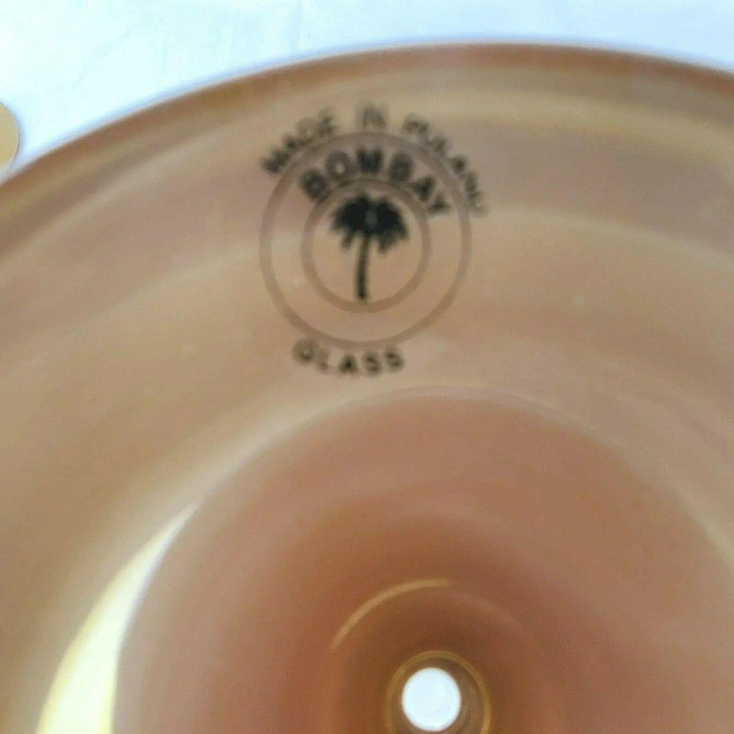 Late 20th Century Bombay Glass Decanter Set 6 Glasses Gold Frosted Stems Made in Poland