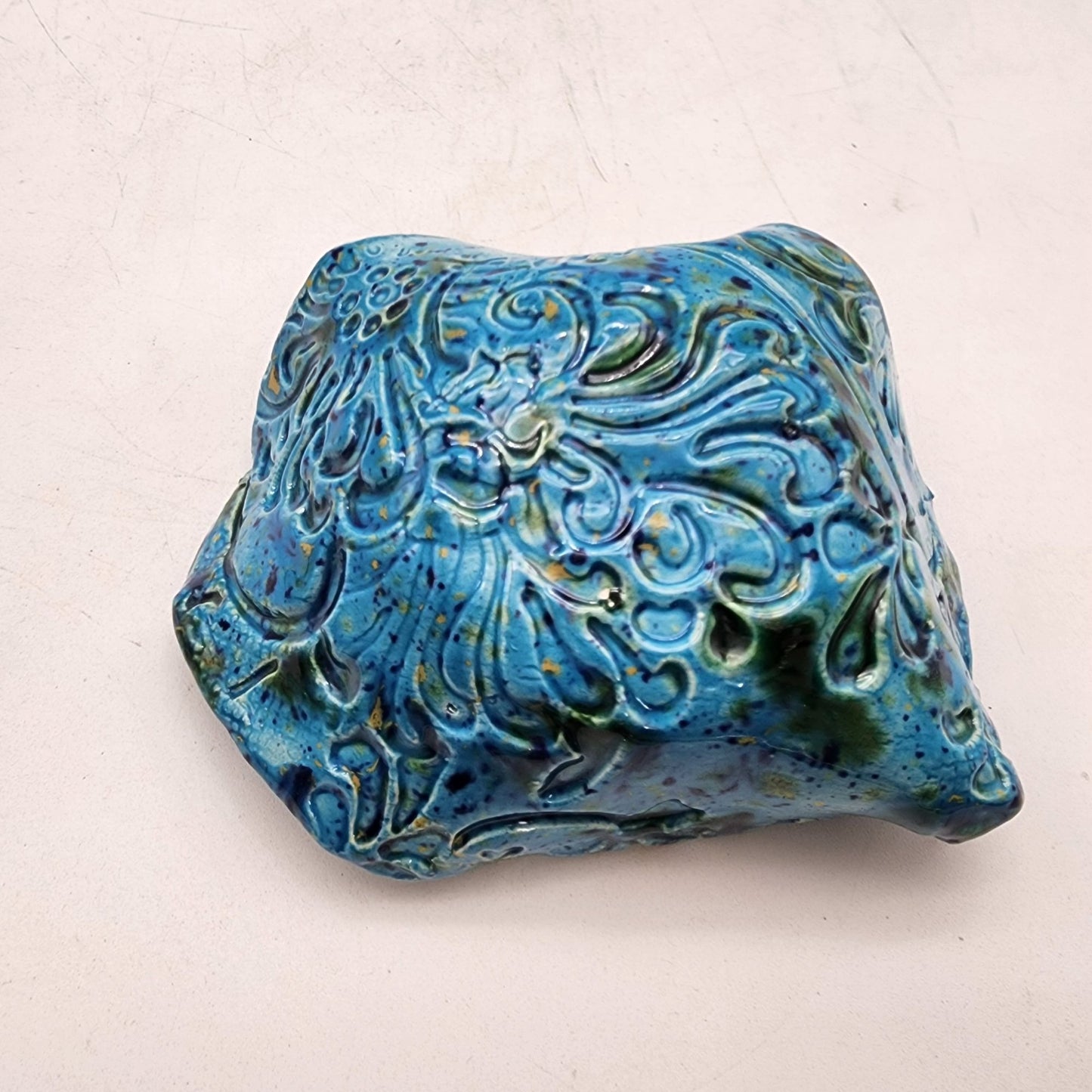 Handmade Blue Pottery Bowl