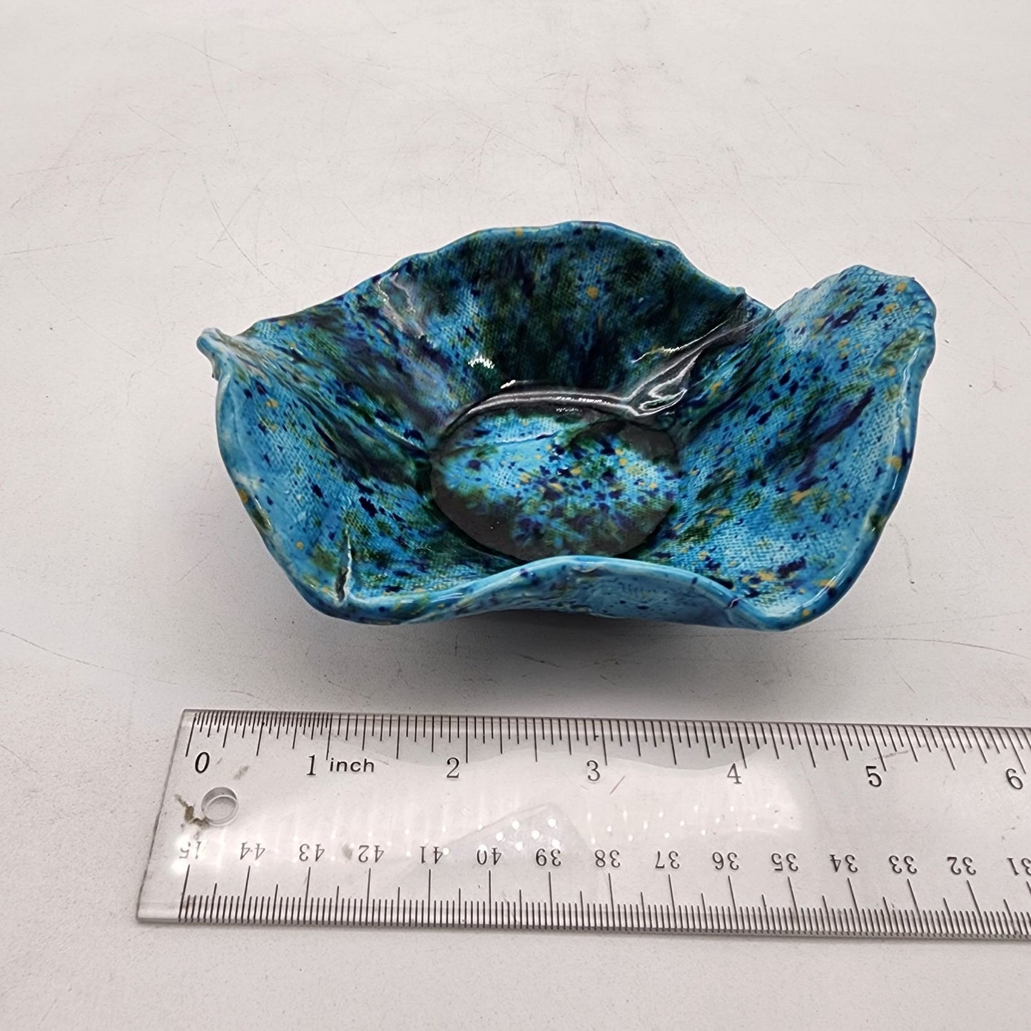 Handmade Blue Pottery Bowl