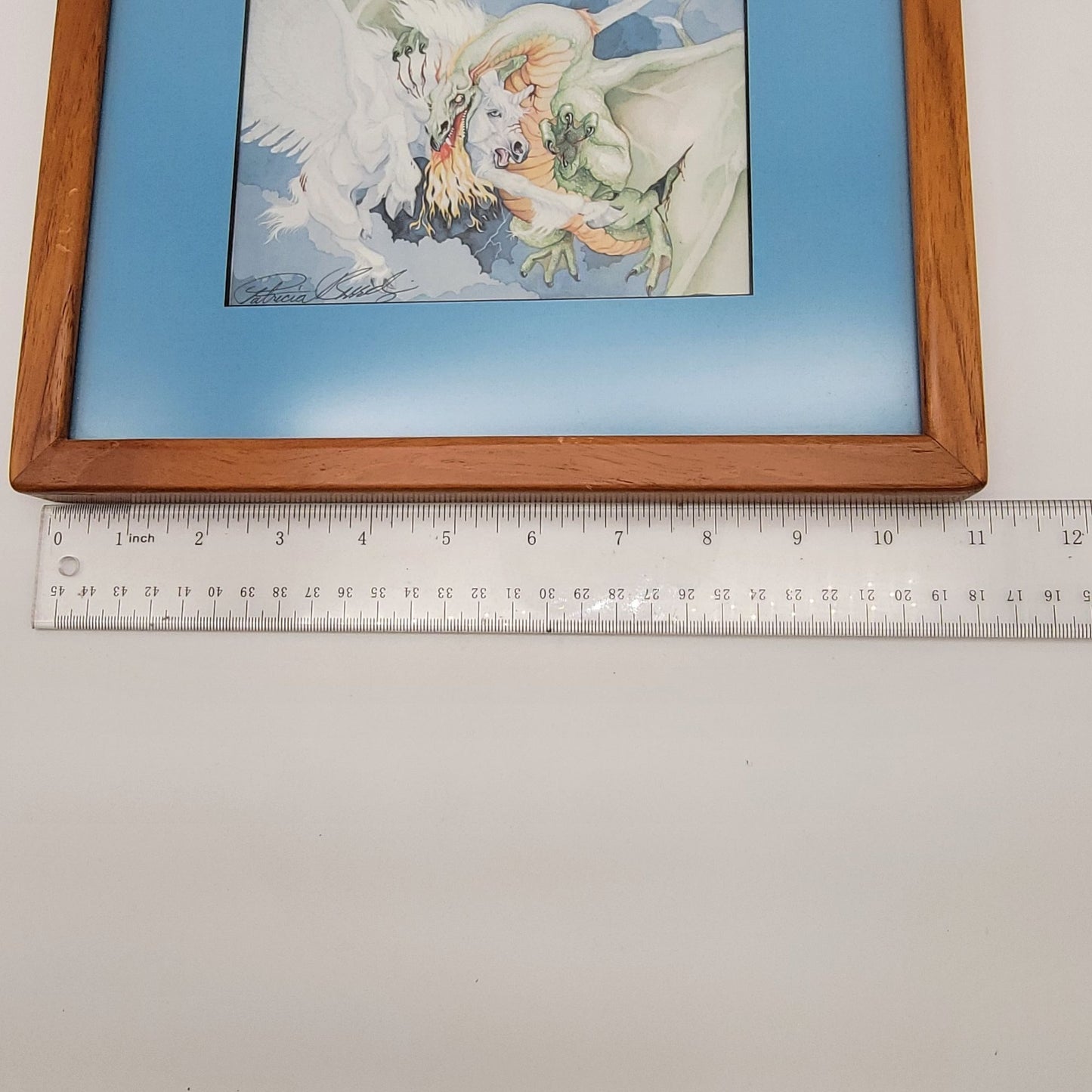 Signed P.D. Breeding "Into The Death" Fantasy Dragon Art Print Framed