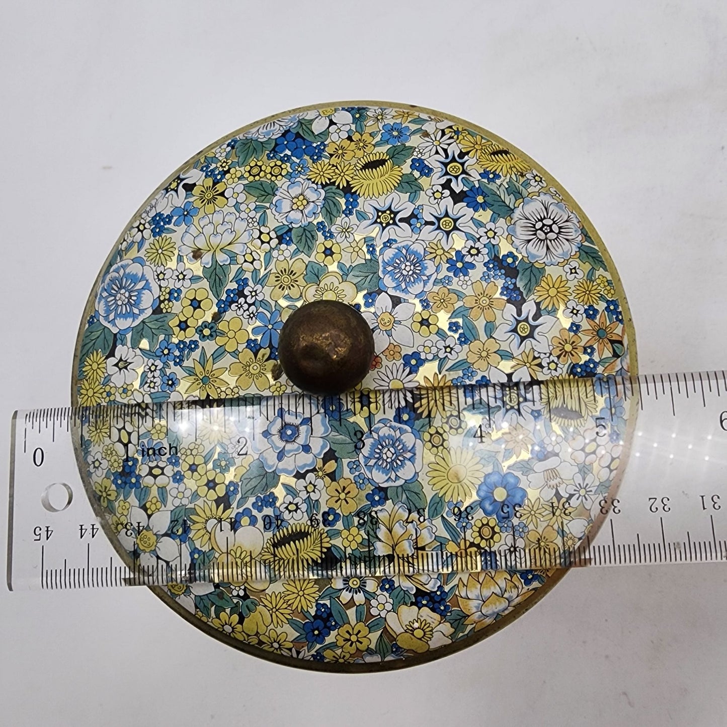 Vintage Floral Tin Canister Made In England