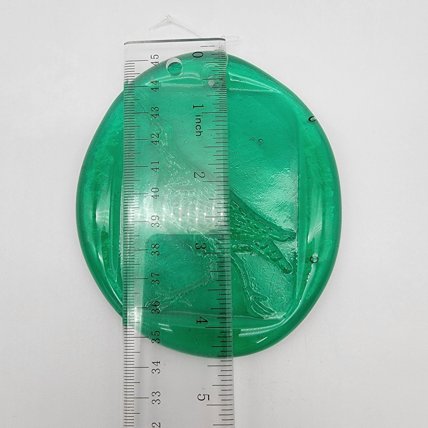 Vintage Blenko Glass Green Suncatcher Shore Bird