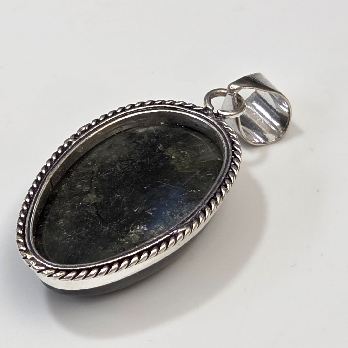 Artisan Labradorite Gemstone Oval Pendant