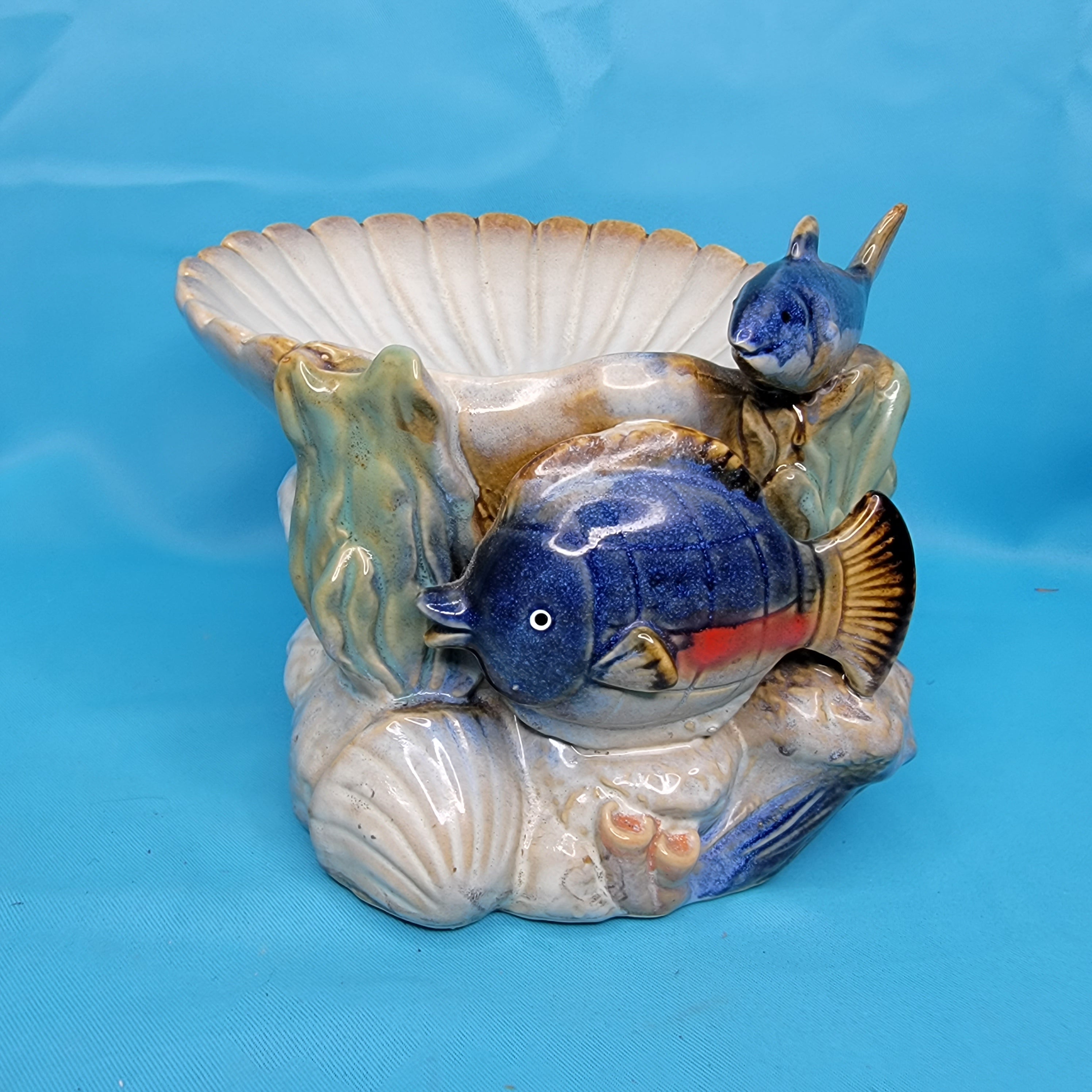 Majolica Fish Bowl / Candle Holder Niche Lady Shop