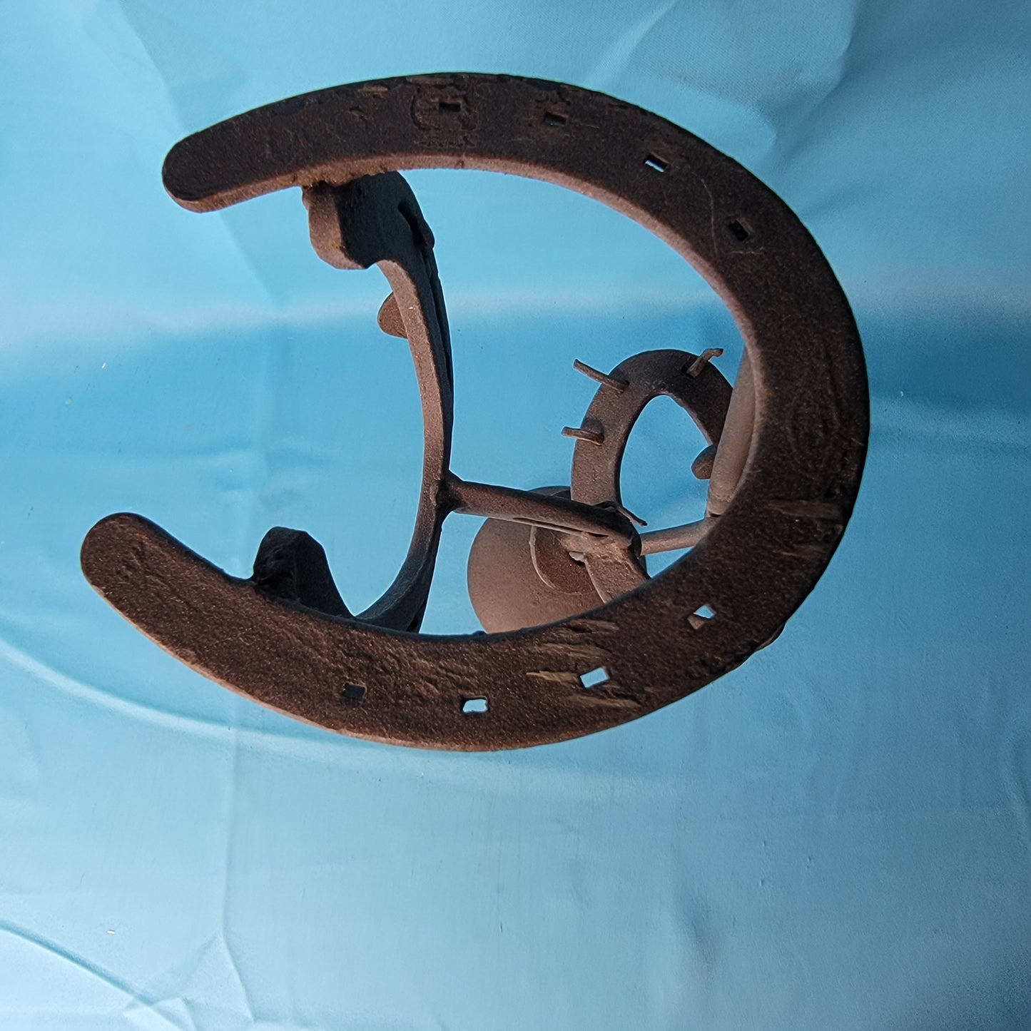 Cowboy Horseshoe Sculpture Candle Holder