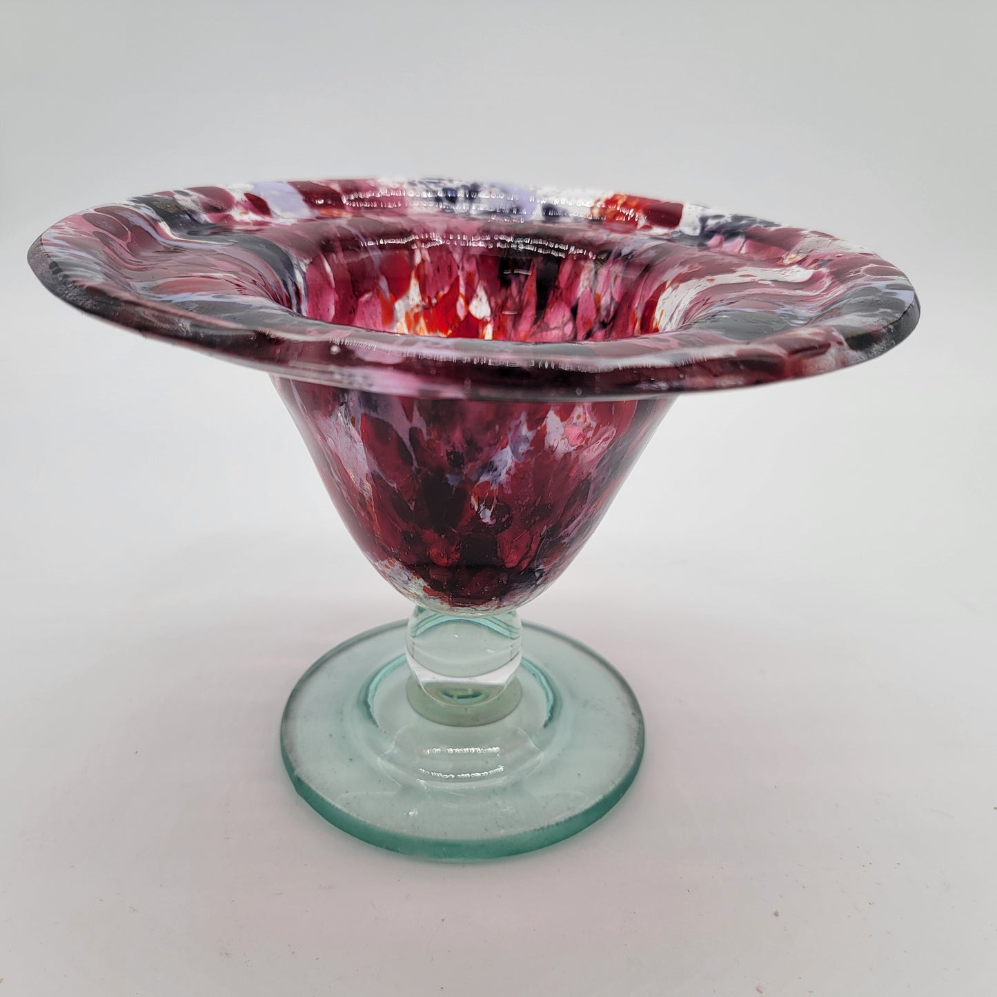 Domsky Glass Compote Signed 2013