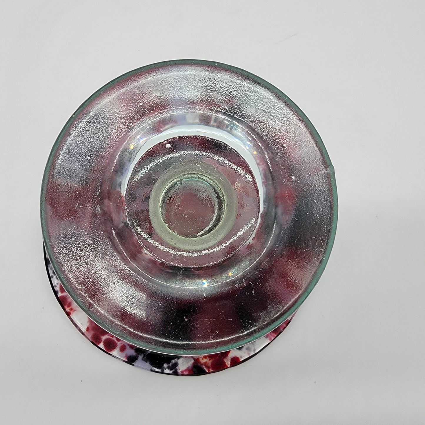 Domsky Glass Compote Signed 2013