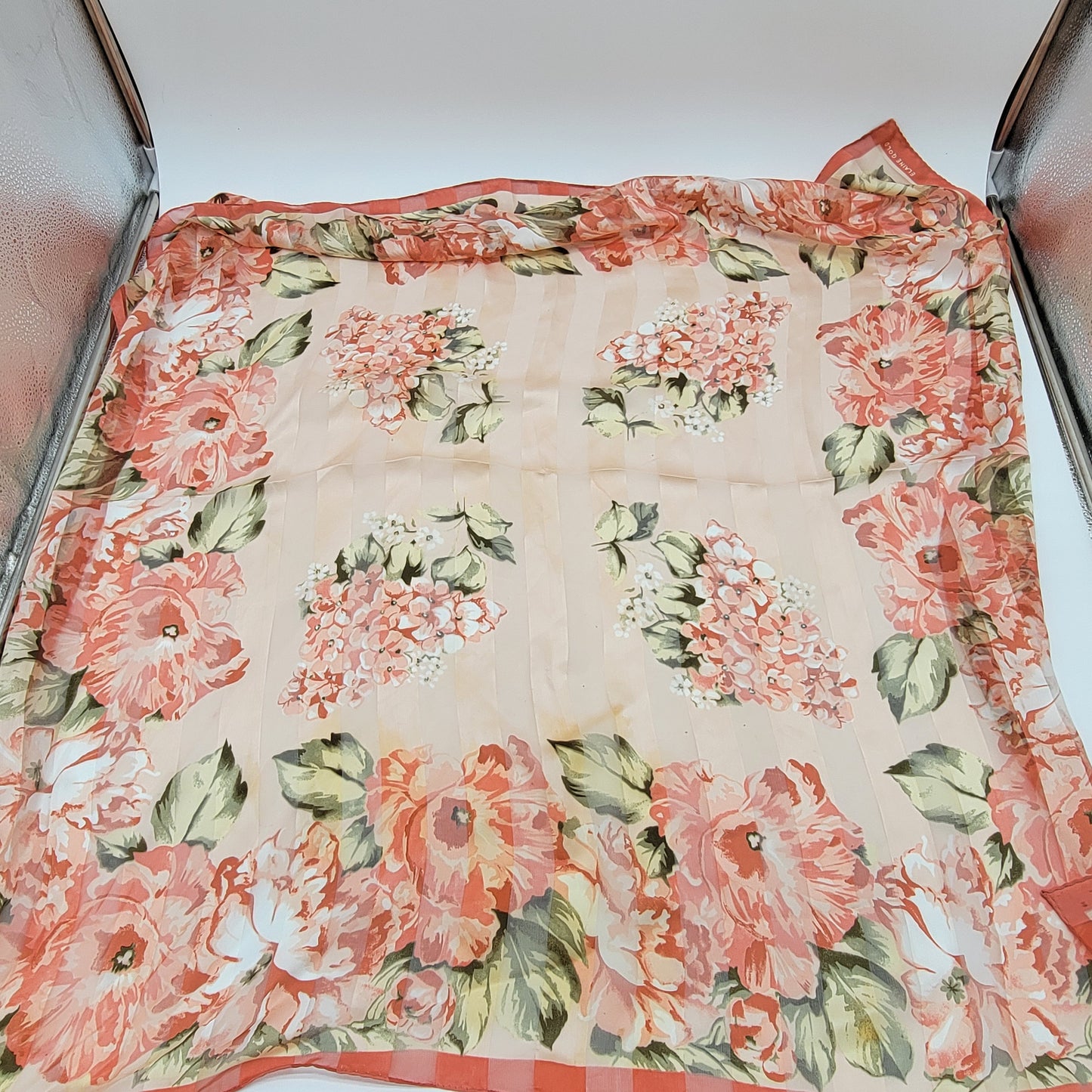 Peach Floral Scarf