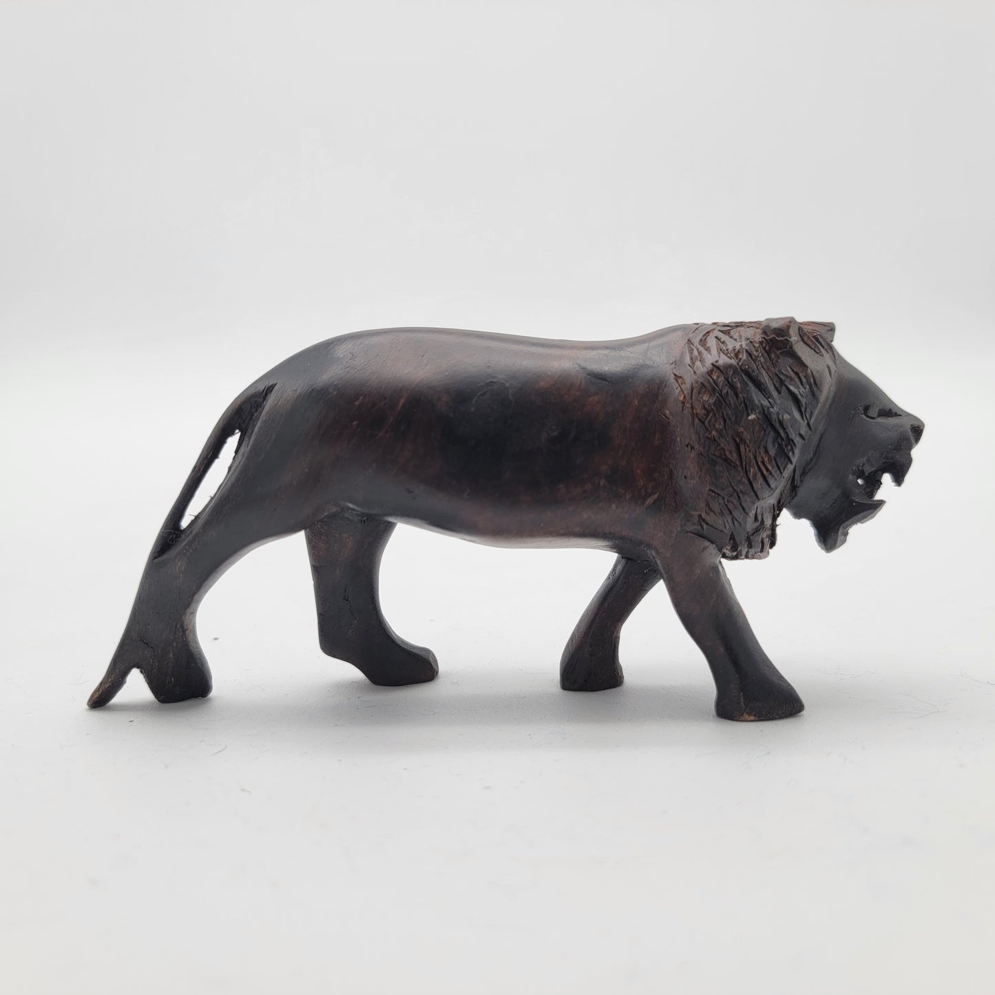 Ebony Wood Carved Lion