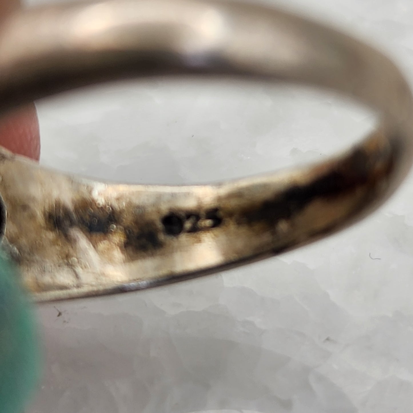 925 Sterling Garnet Ring Size 7