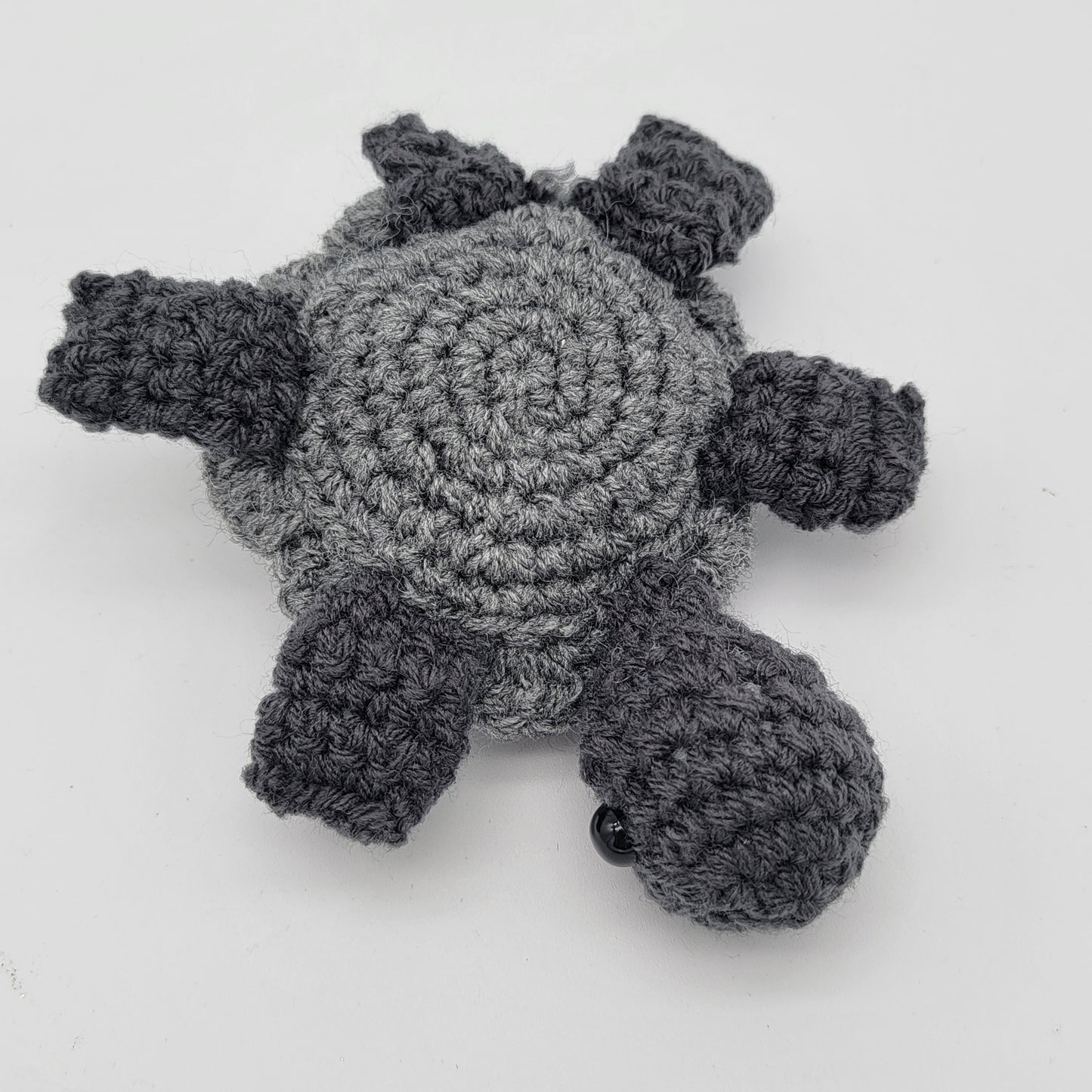 Hand Crocheted Turtle Grey on Grey
