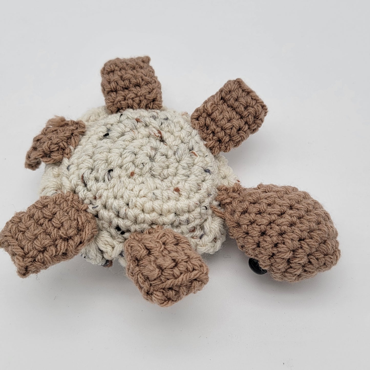 Hand Crocheted Turtle Tan and Brown