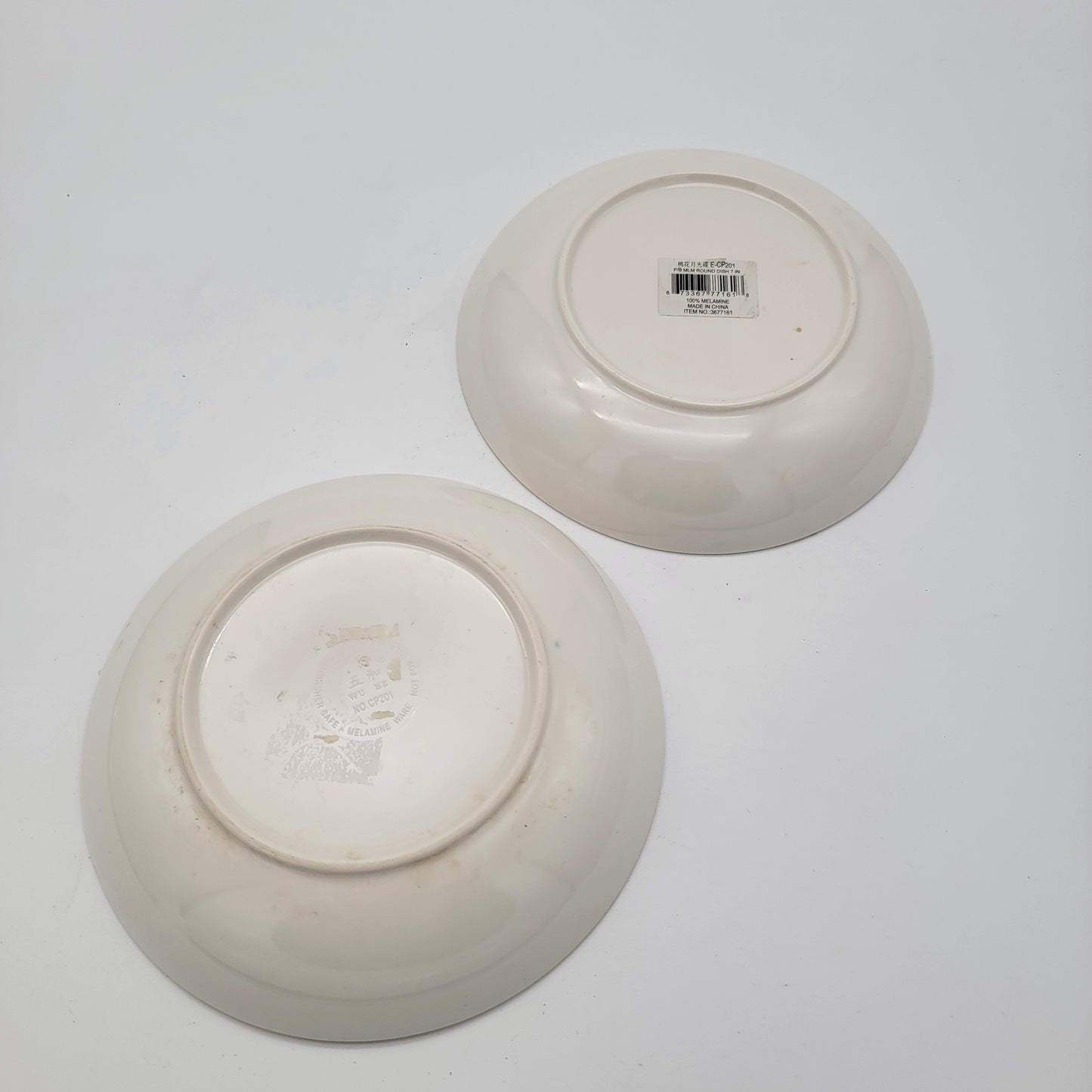 Pair of Floral Melamine Shallow Bowls