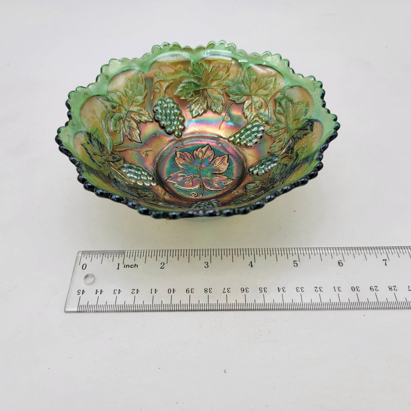 Fenton Grape & Cable Carnival Glass Bowl