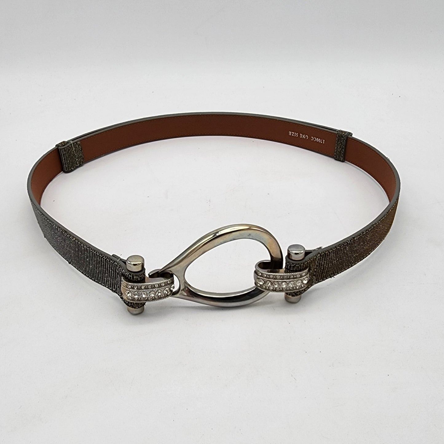 Leather and Rhinestone Belt