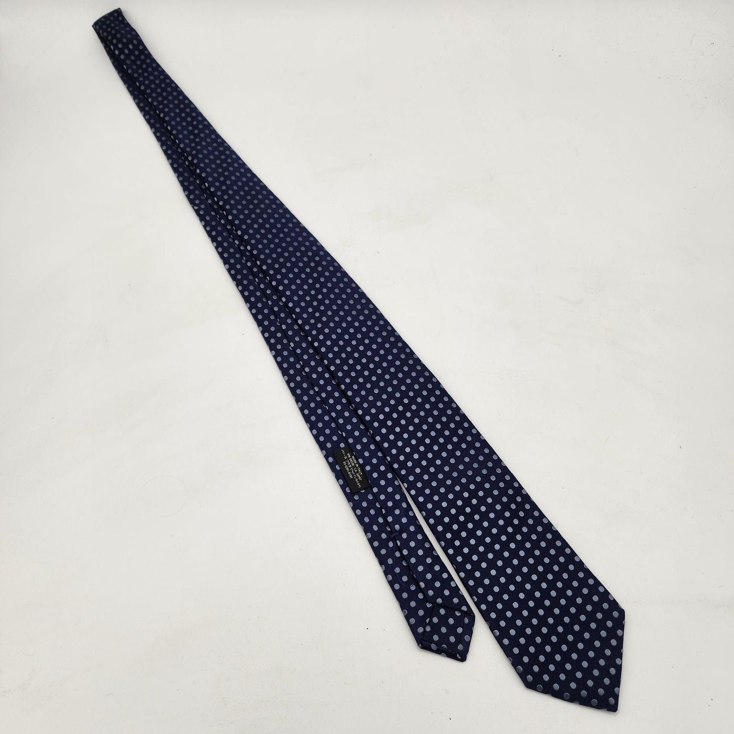 Prada Blue Polka Dot 100% Silk Tie Made in Italy