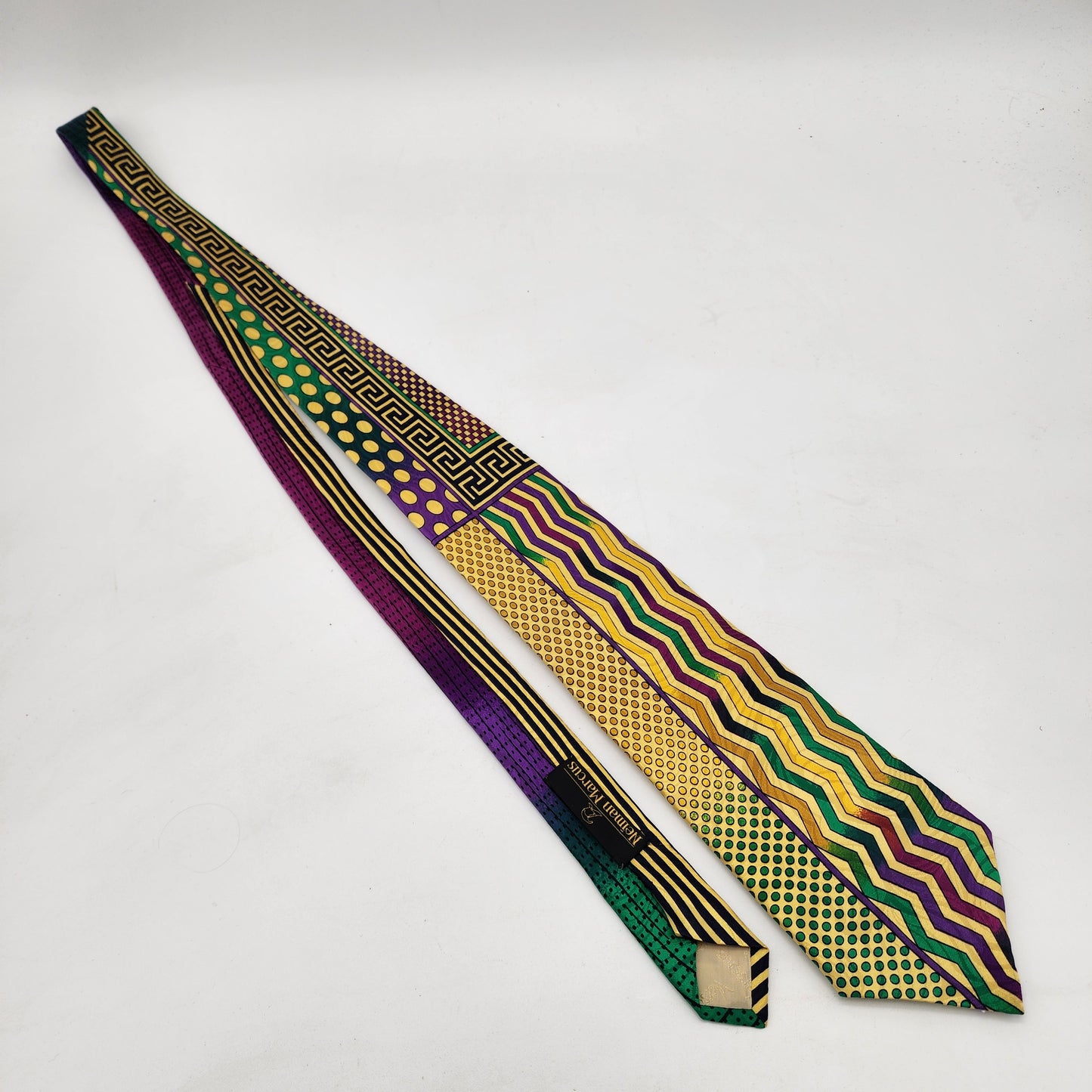 Gianni Versace 100% Silk Tie 1980's Geometric