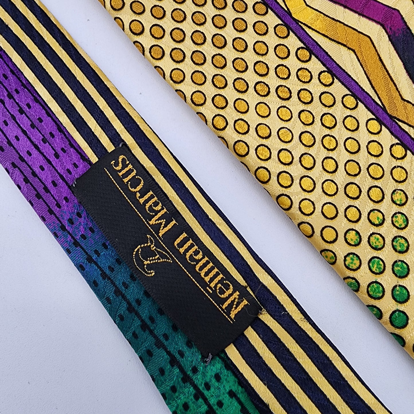Gianni Versace 100% Silk Tie 1980's Geometric