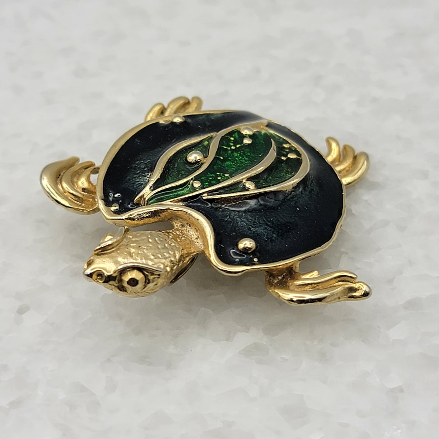 Enameled Sea Turtle Brooch