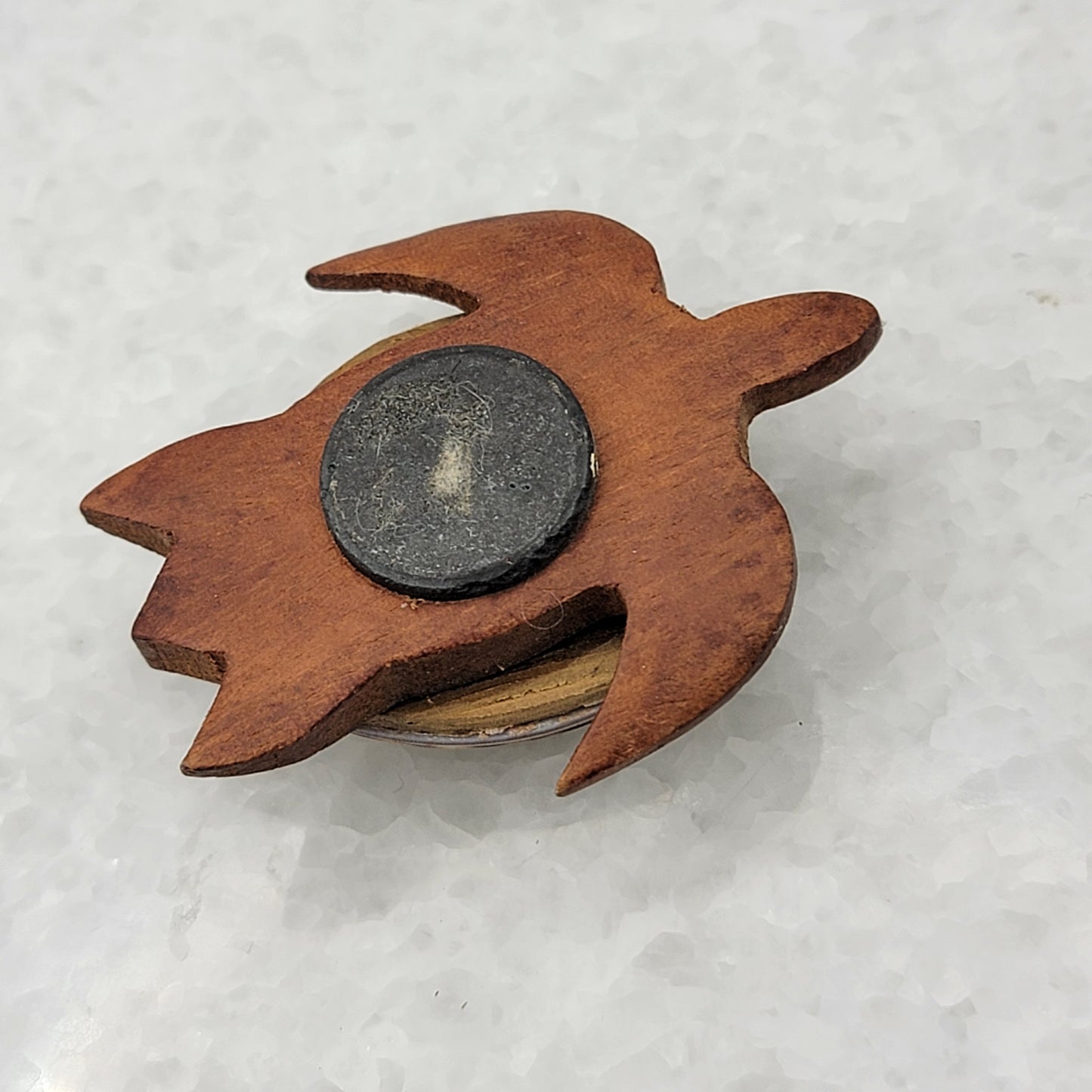 Cowrie Shell Wood Sea Turtle Magnet