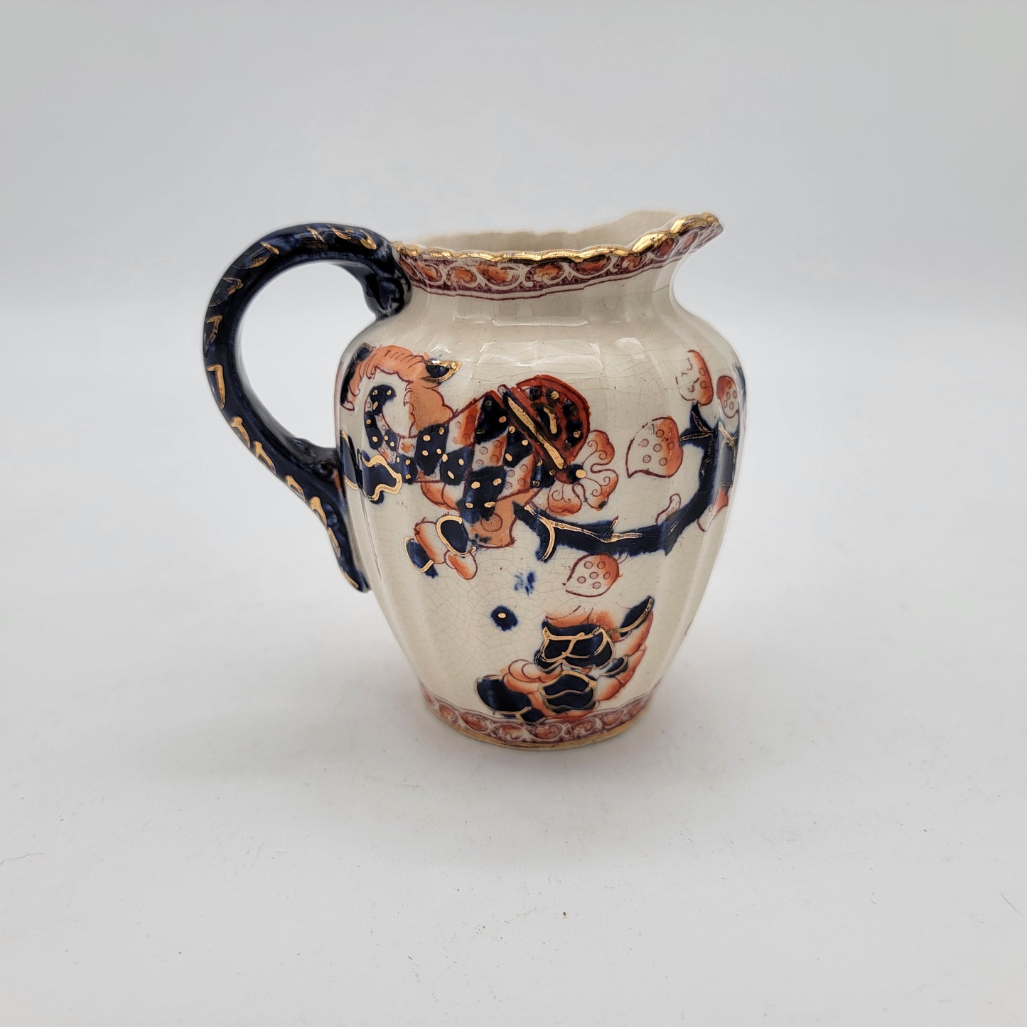 Antique Gaudy Welsh Imari Milk Pitcher
