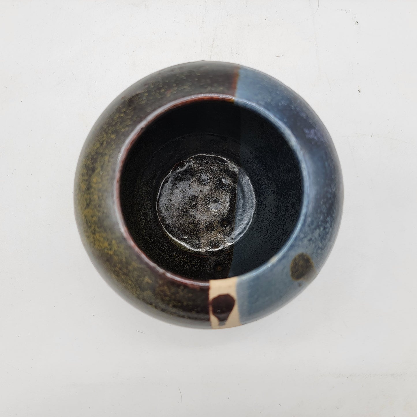 Blue Brown Pottery Planter