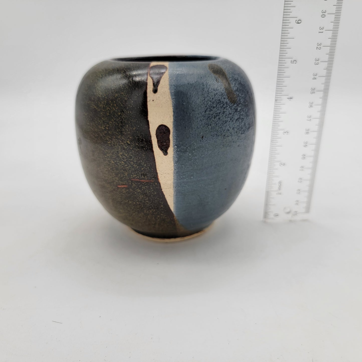 Blue Brown Pottery Planter