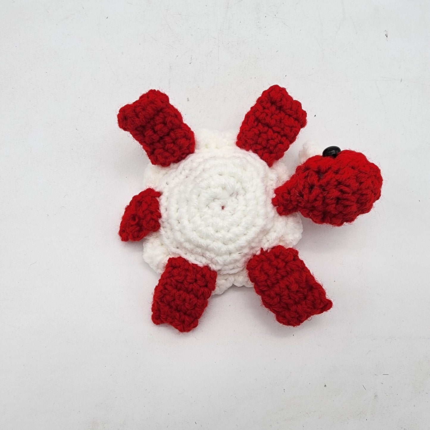 Hand Crocheted Turtle Nurse Red and White