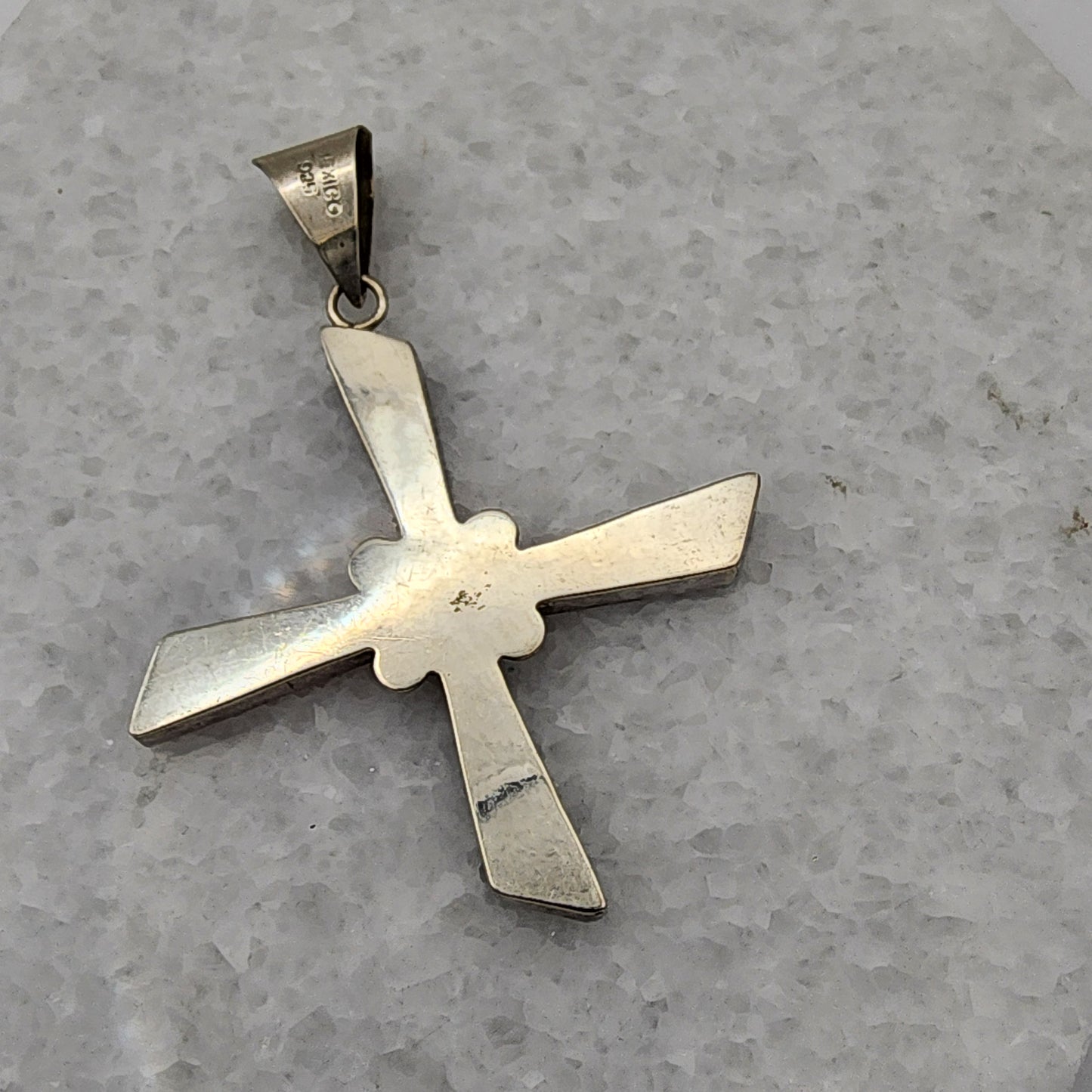 Multi Gemstone 925 Sterling Silver Cross Pendant