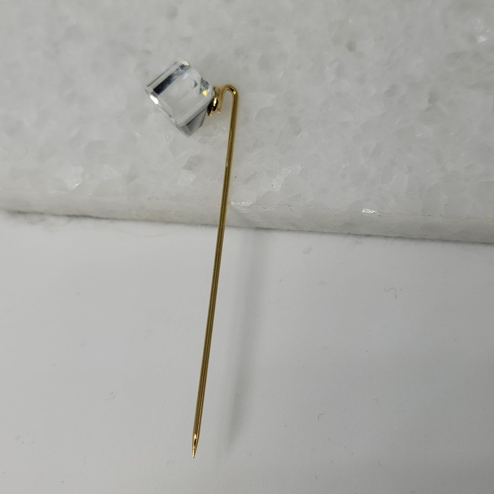 Crystal Cube Stick Pin