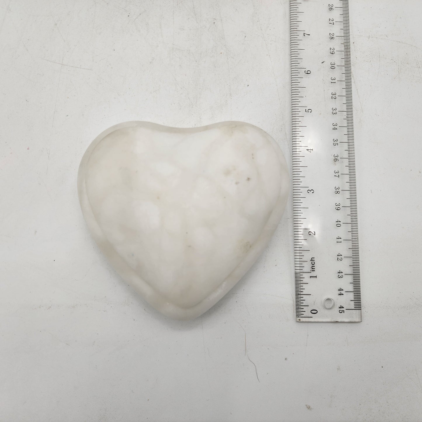 Alabaster Stone Heart Trinket Box