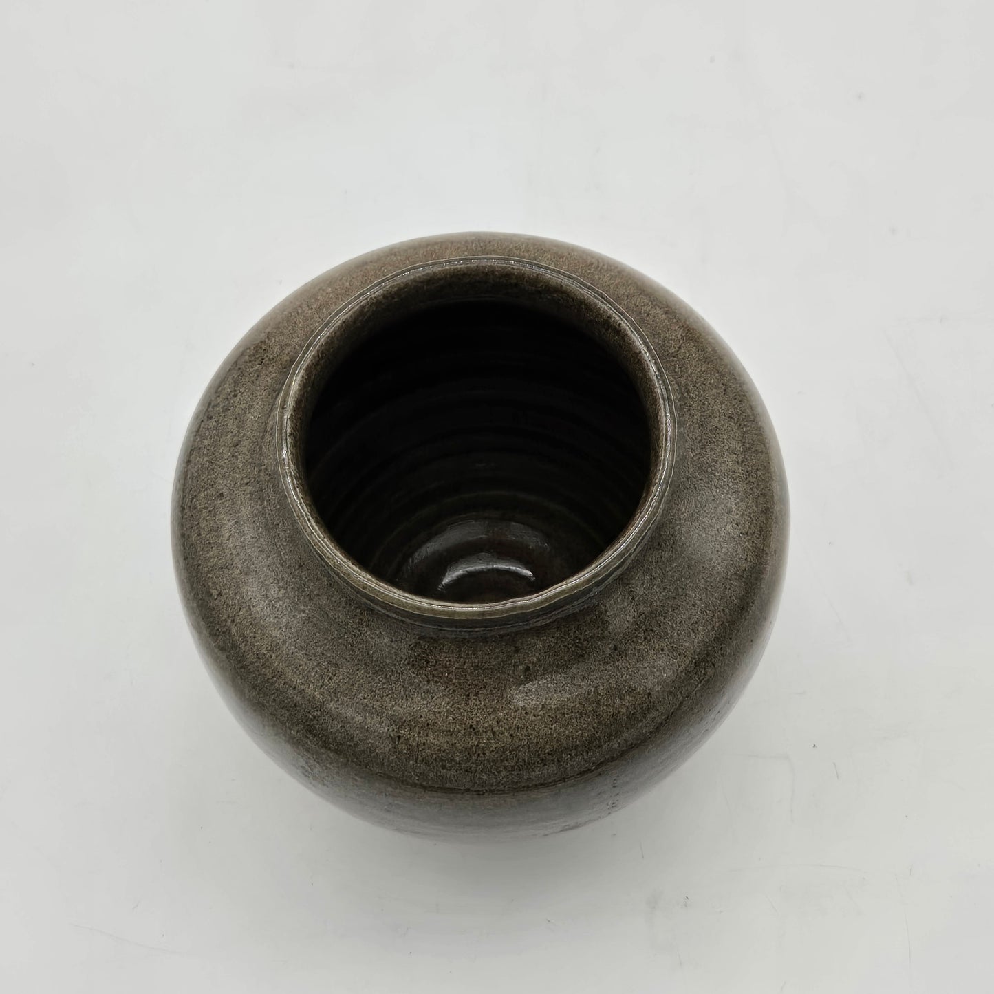 Beautiful Stoneware Pottery Green Glazed Vase