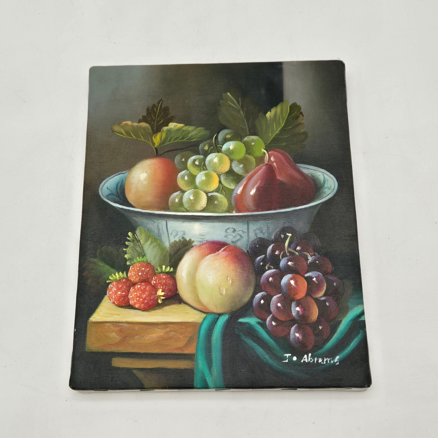 J Abrams Still Life Painting on Canvas Unframed