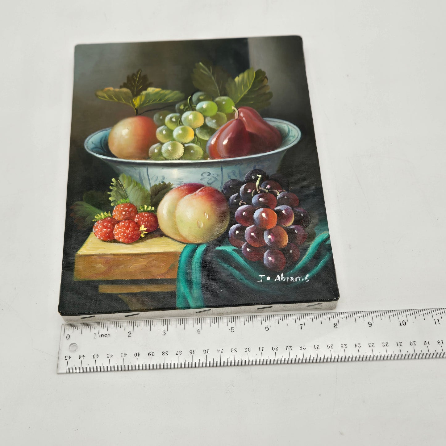 J Abrams Still Life Painting on Canvas Unframed