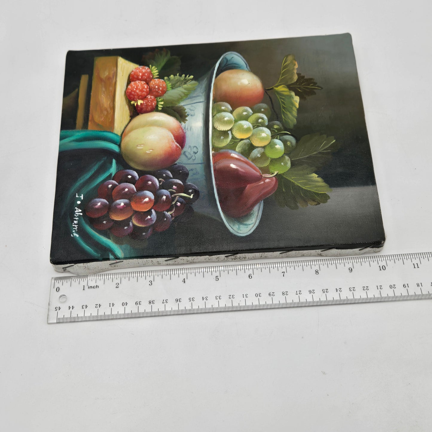 J Abrams Still Life Painting on Canvas Unframed