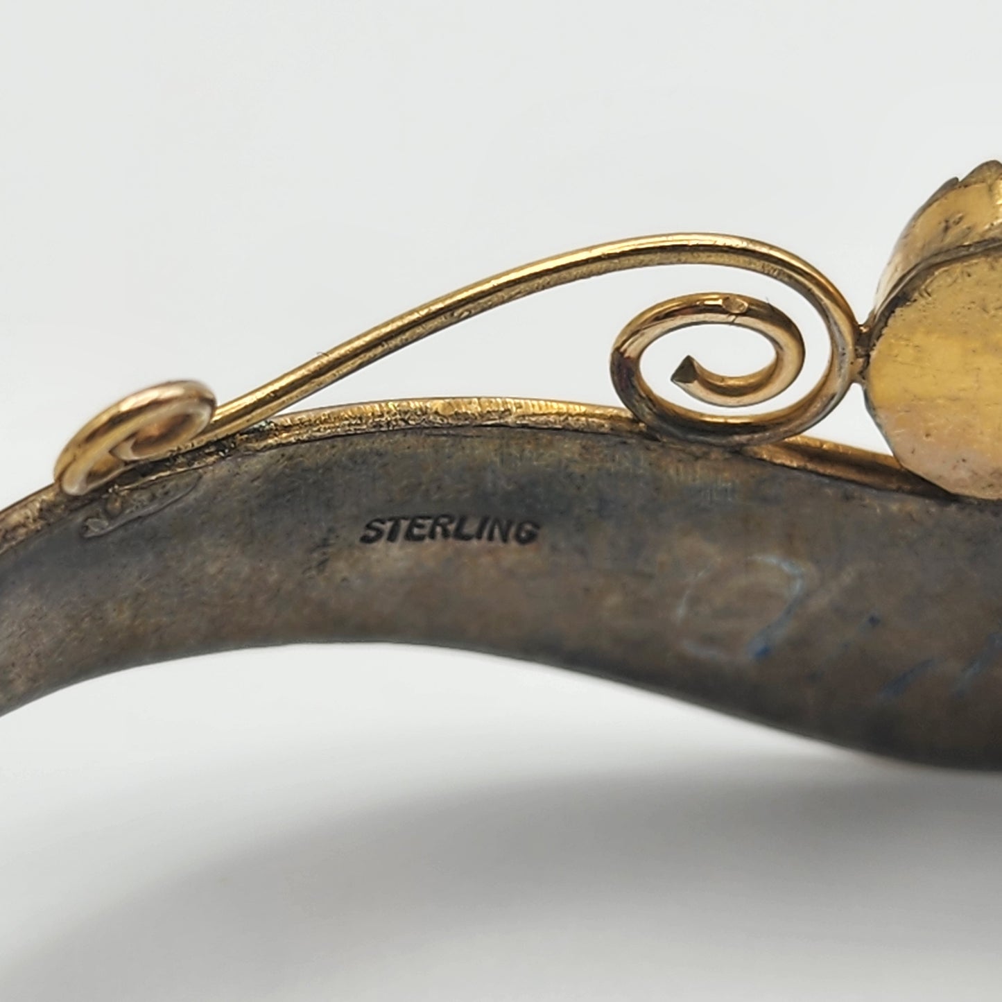 Vintrage 1/20 12KT GF Inlaid Cuff Bracelet as found