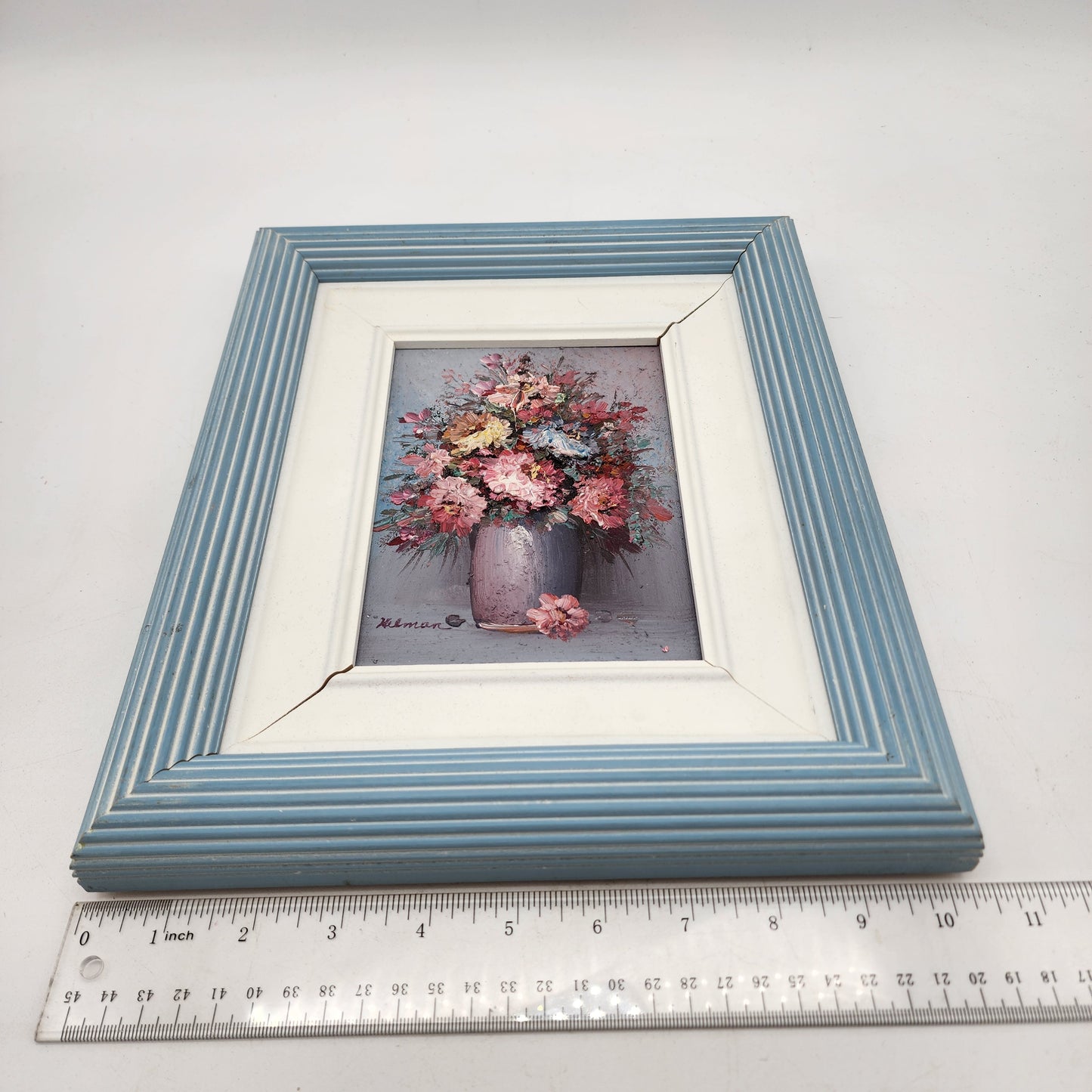 Vintage Palette Knife Bouquet of Flowers Painting