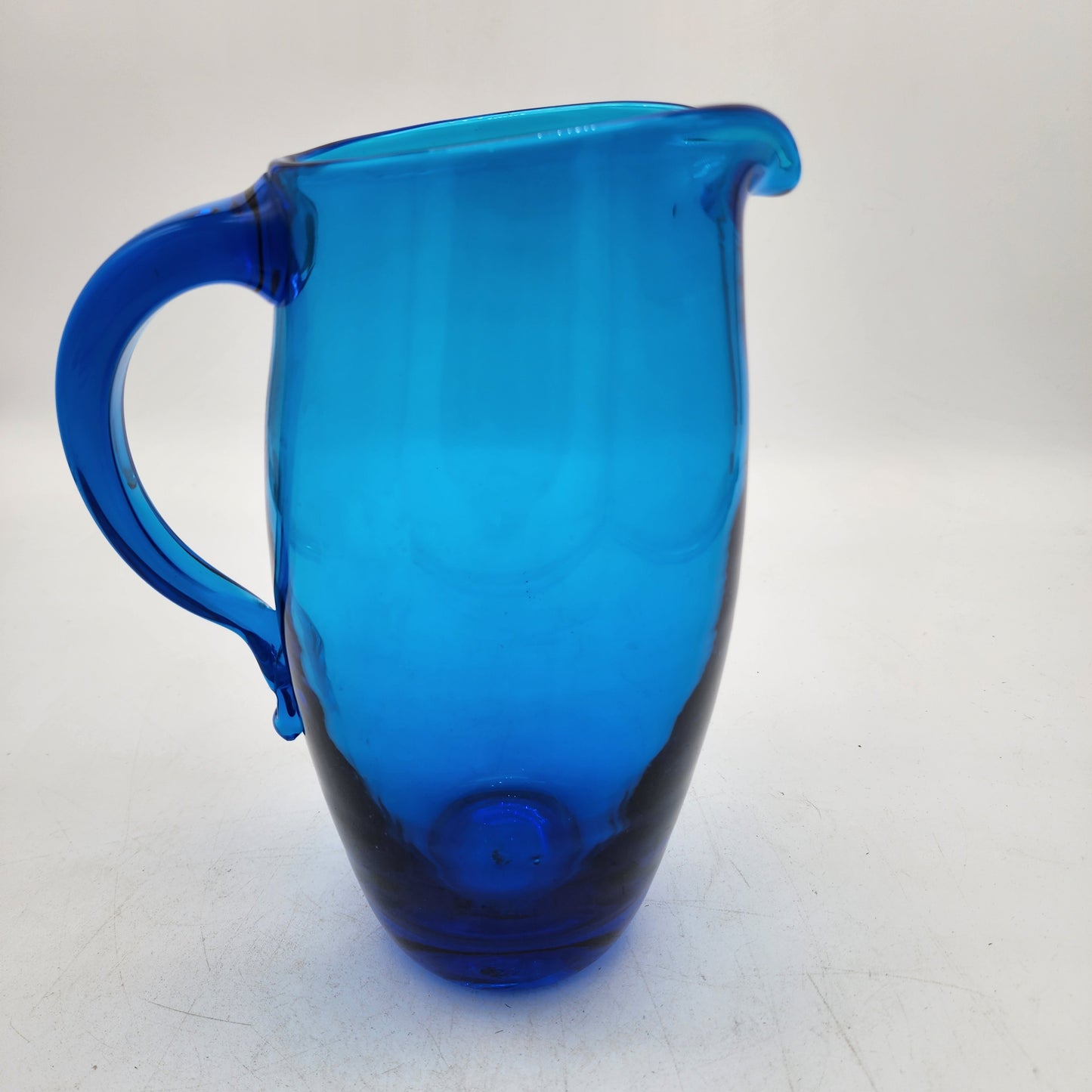 Blenko Glass Turquoise Blue Pitcher