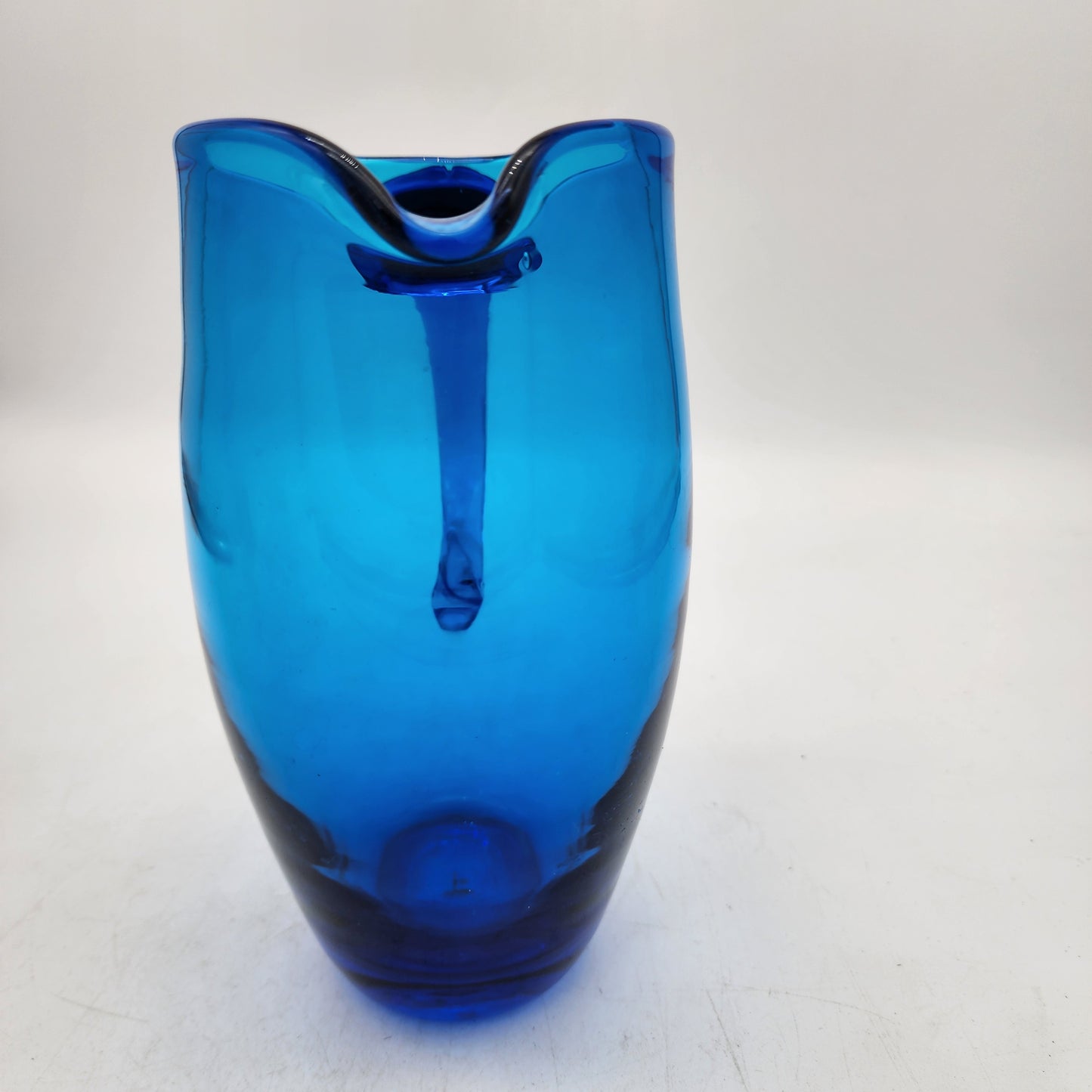 Blenko Glass Turquoise Blue Pitcher