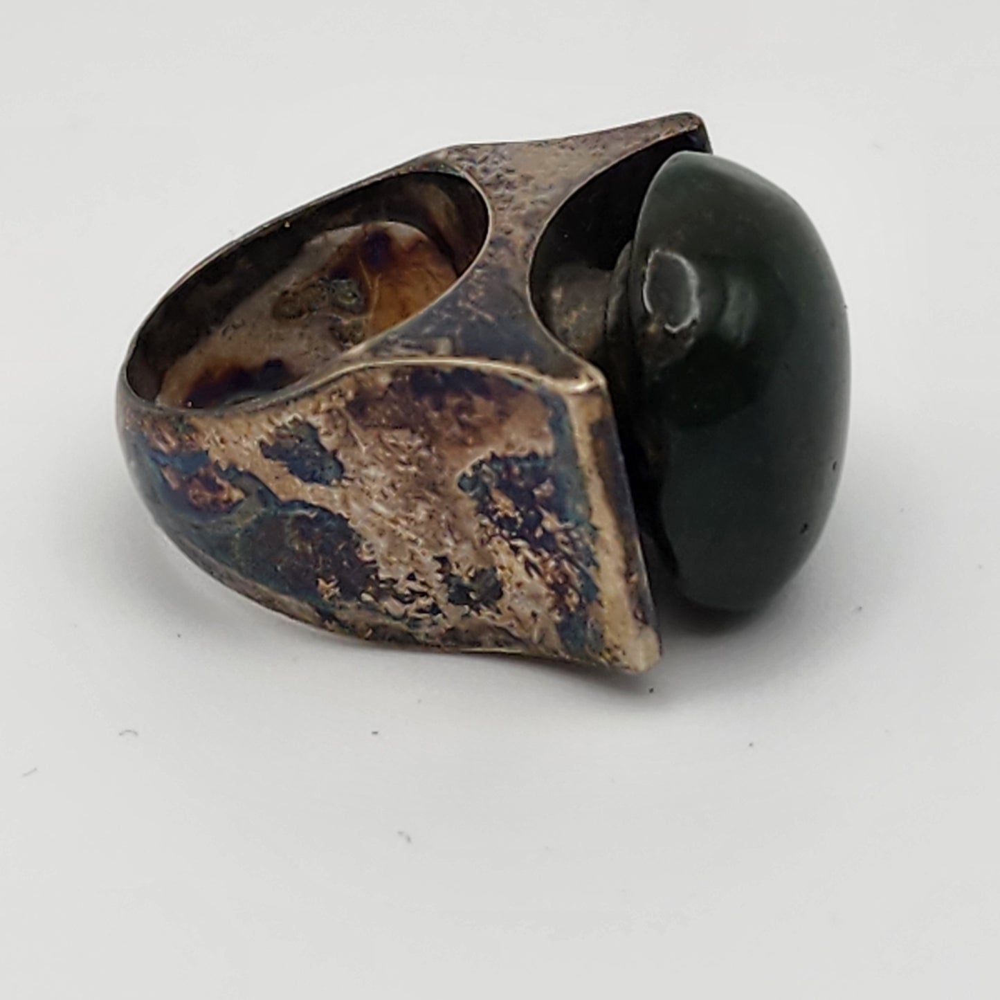 925 Sterling Silver S Paliu Spain Bloodstone Stone Ring Size 4.5