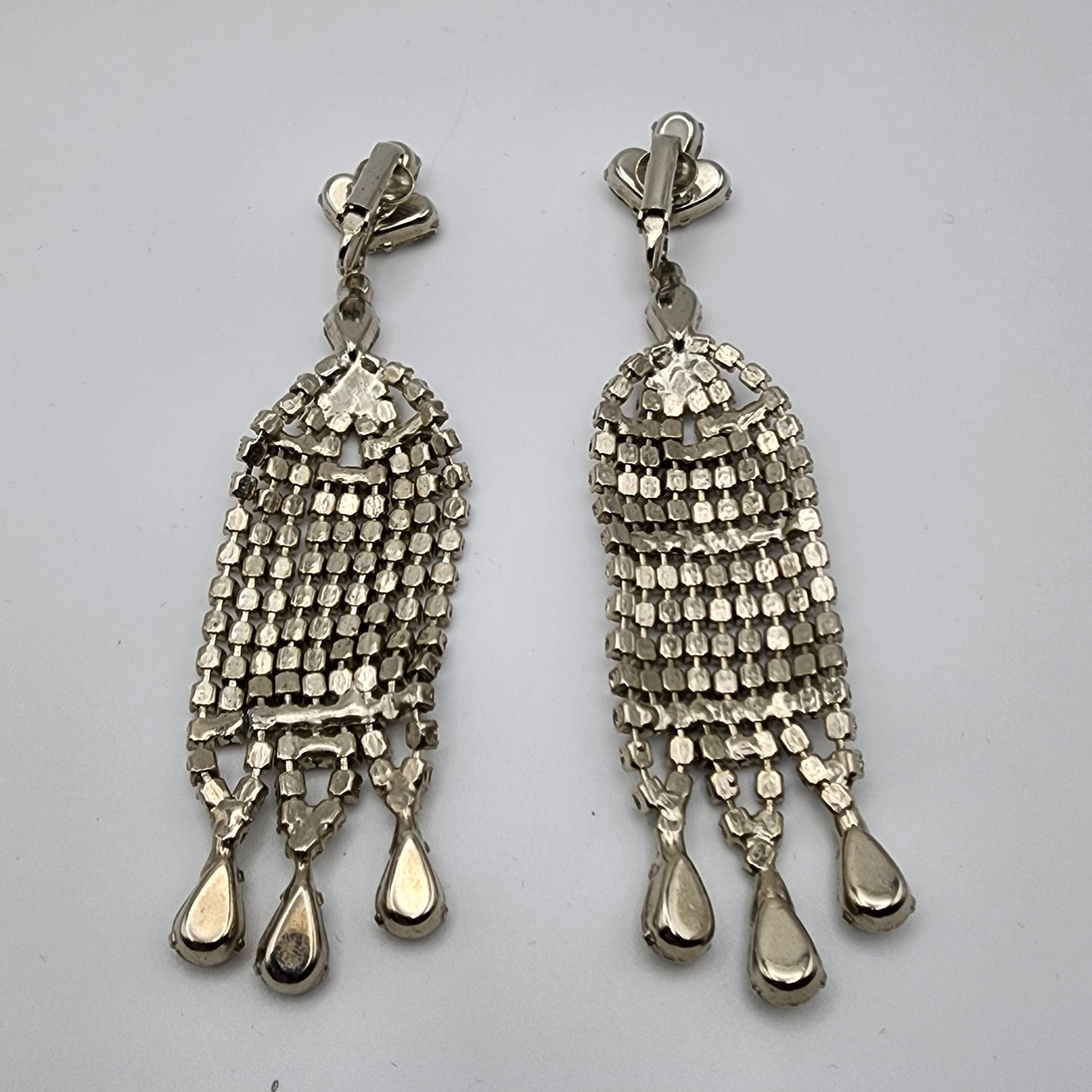 Vintage Rhinestone Dangle Earrings - as found
