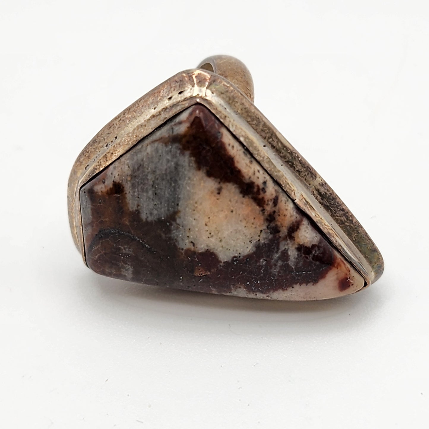 925 Sterling Silver Dendritic Picture Jasper Ring Size 5