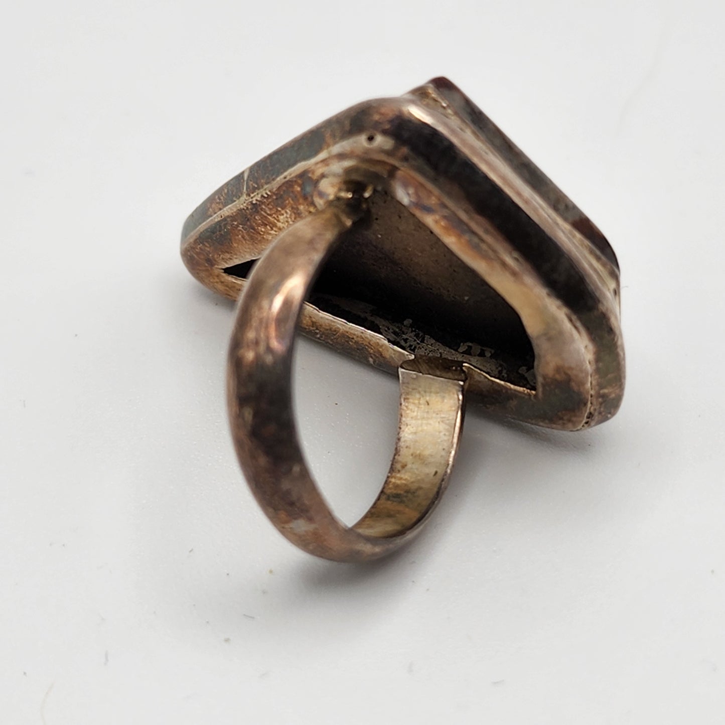 925 Sterling Silver Dendritic Picture Jasper Ring Size 5