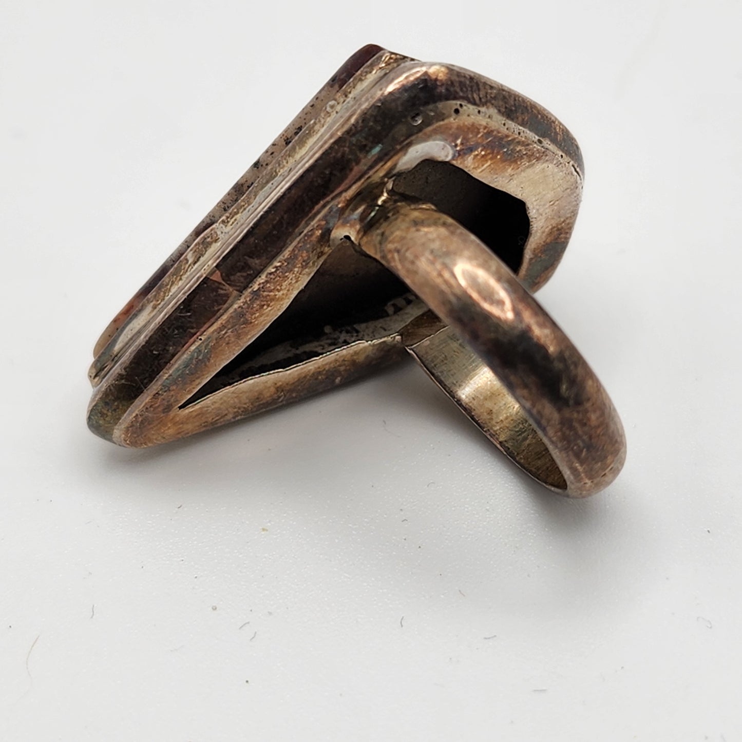 925 Sterling Silver Dendritic Picture Jasper Ring Size 5
