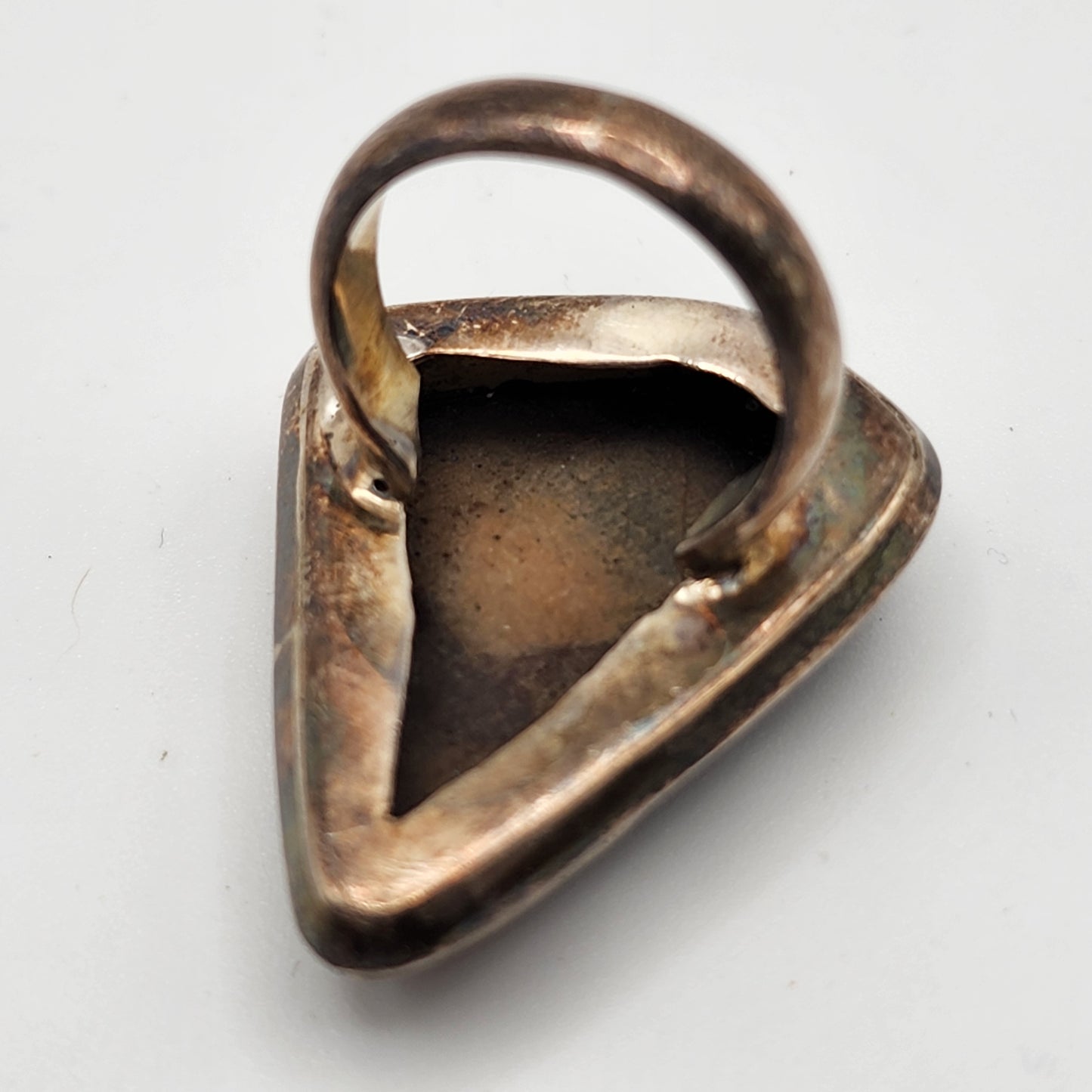 925 Sterling Silver Dendritic Picture Jasper Ring Size 5