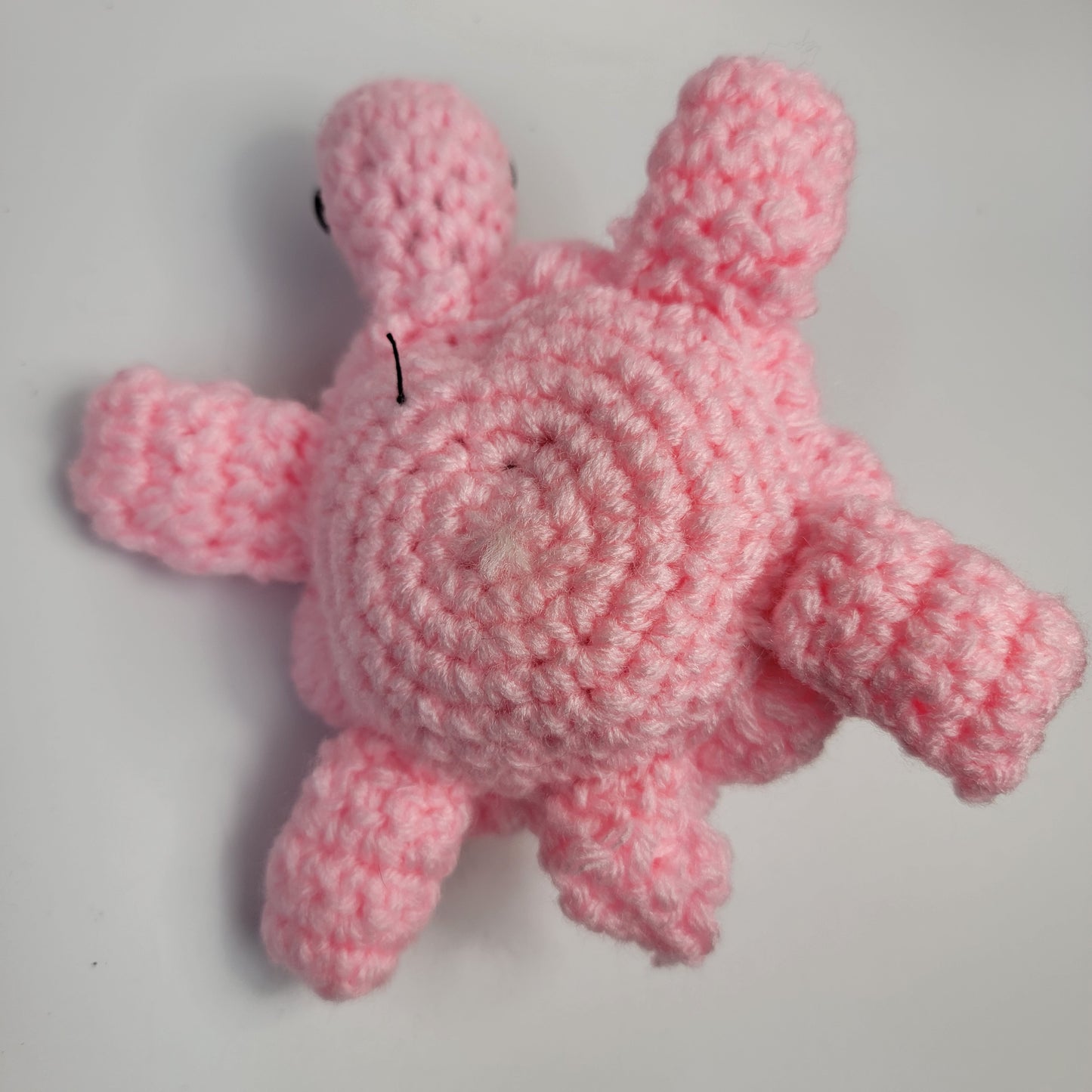 Hand Crocheted Turtle Pink with Bunny