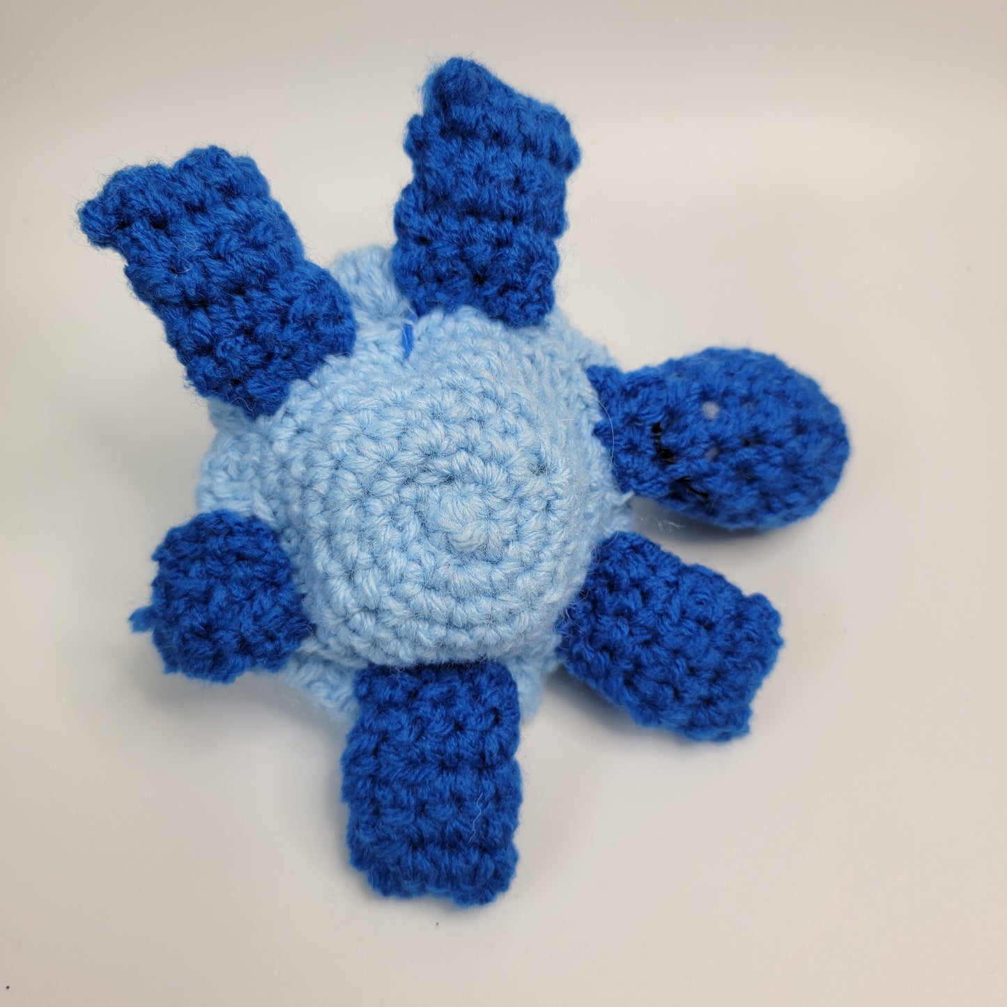 Hand Crocheted Turtle Blue with Bunny