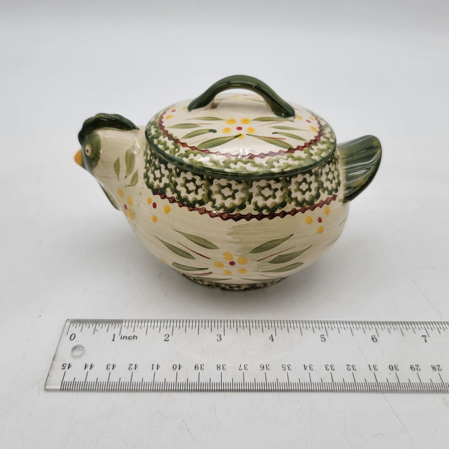 Pair of Temptations Old World Green Chicken Ramikens