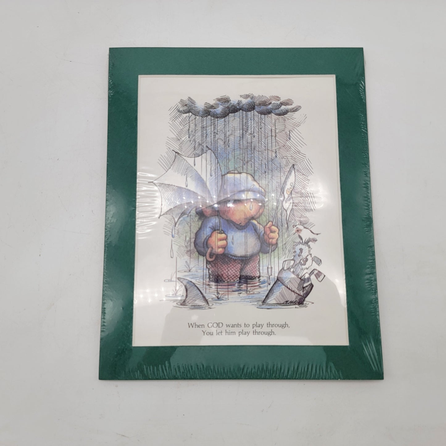 M.McKee Comical Golf Matted Prints (2)